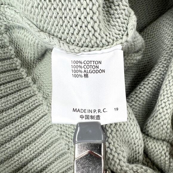 BRANDY MELVILLE Aleah Sweater Womens One Size Sage 1/4 Zip Mockneck Oversized - Picture 8 of 12